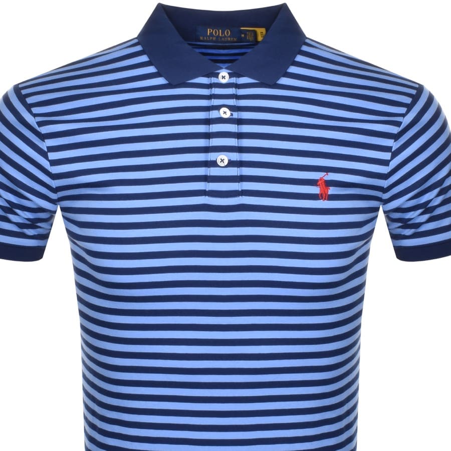 Alternative Image for ProductRalph Lauren Slim Fit Polo T Shirt Blue2